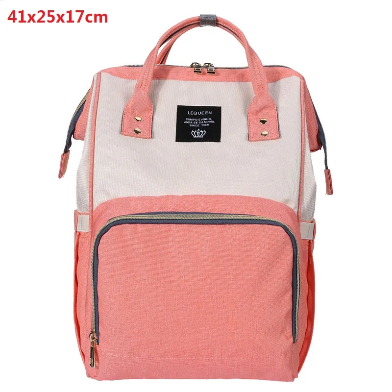 LEQUEEN модная сумка для мам, многофункциональные сумки для подгузников, на молнии, сумка для мам, для кормления, большая емкость, уход за ребенком, модный рюкзак для путешествий - Цвет: 31