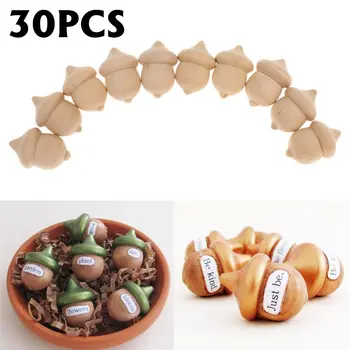 

Natural Wooden Acorns Pegs DIY Wedding Decoration Crafts Gifts Party Ornaments Kids Toys Handmade Material Supplies