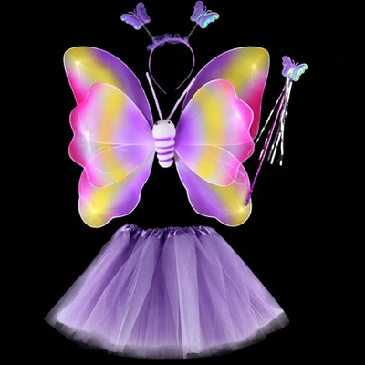MYHOESWD Портативная Игрушка с крыльями бабочки для девочек, реквизит ангела, вечерние игрушки для детей, волшебная палочка, игрушки для косплея, одежда принцессы, платье - Цвет: 14