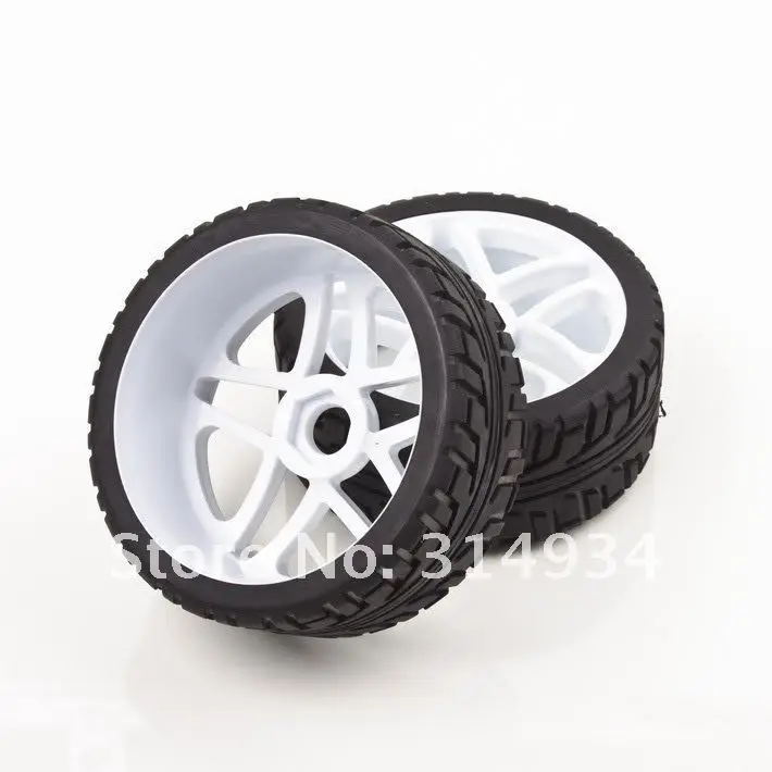 

30PAIRS/lot 1/8 6549 Rubber Tires Tyre Wheel for RC On Road Car