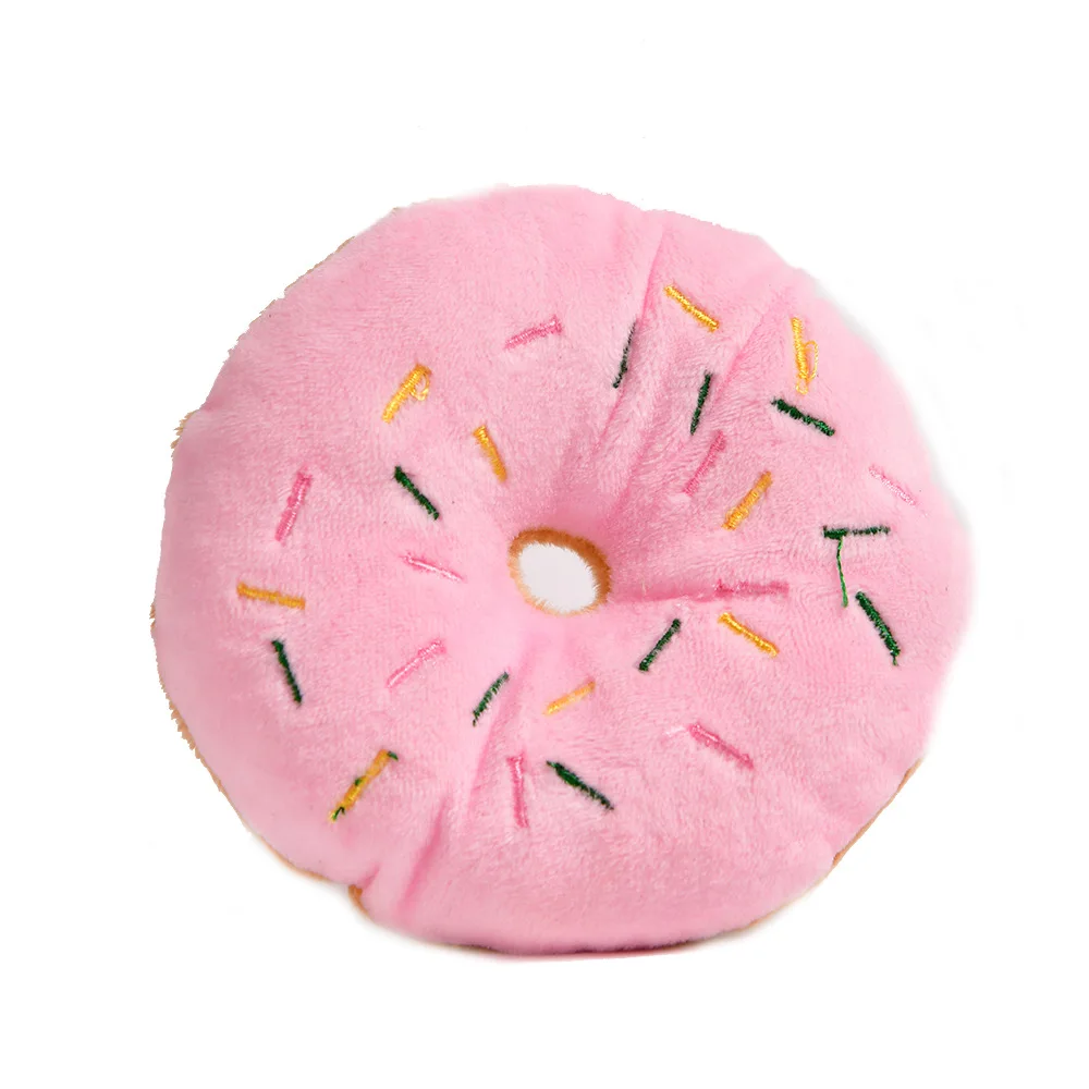 Toys For Pet Cats Dogs Squeaker Plush Toys Balls Cat Scratch Durable Dog Products Donuts Squeak Toys For Small Dogs Puppy (11)