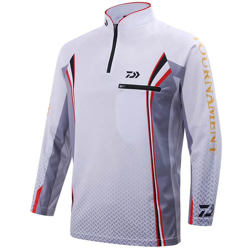 Cena 2019 koszule wędkarskie Daiwa mężczyźni profesjonalne odzież wędkarska ochrona Uv wilgoć Wicking przewiewne kamizelki z długimi rękawami Pesca