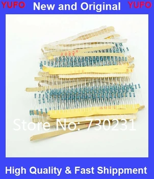 

Free Shipping One Lot 2100pcs 1/4W 5% Metal Film Resistor Assorted Kit 21 Values (1 Ohm ~1M Ohm) 100pcs of Each value