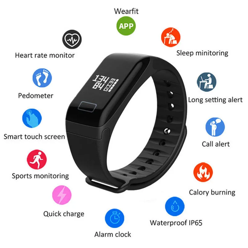 

Cool Sport Smart Band Watch Mens Woman Smart Watch Fitness IP67 Waterproof Wristband Heart Rate Monitor Pedometer Smart Bracelet