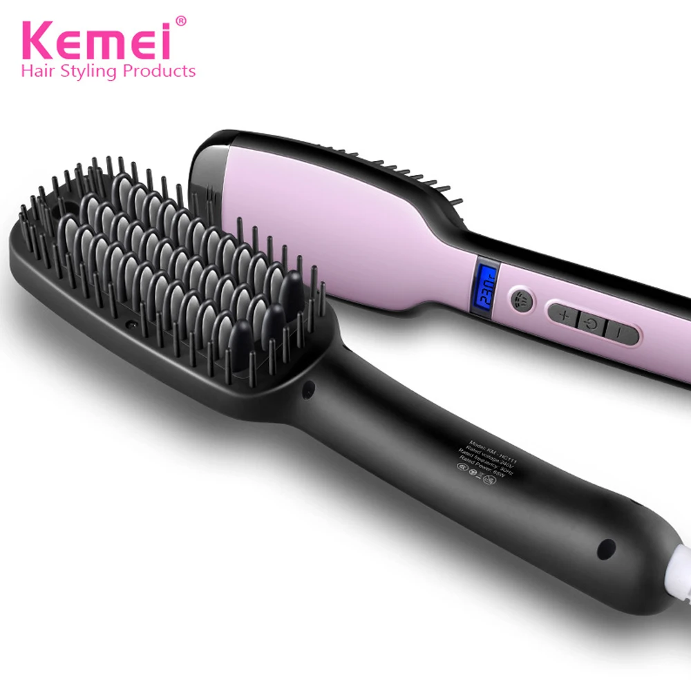 Steam Hair Straightening Brush Brush fast comb Professional flat iron