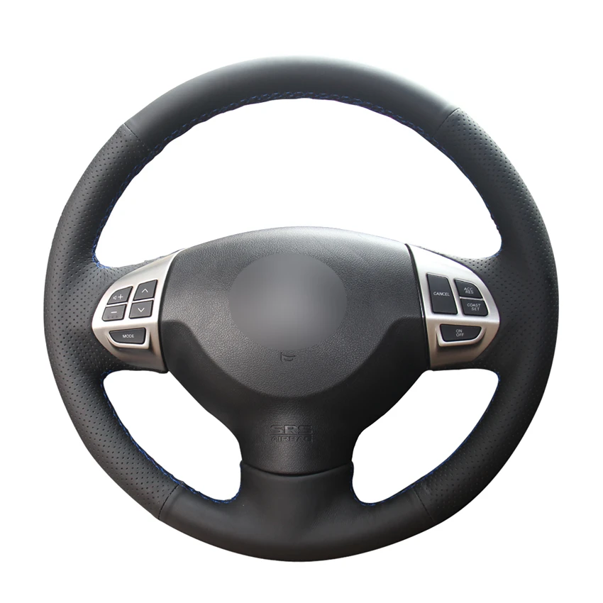 Черный чехол на руль из искусственной кожи для Mitsubishi Lancer X 10 2007-2015 Outlander 2006-2013 ASX