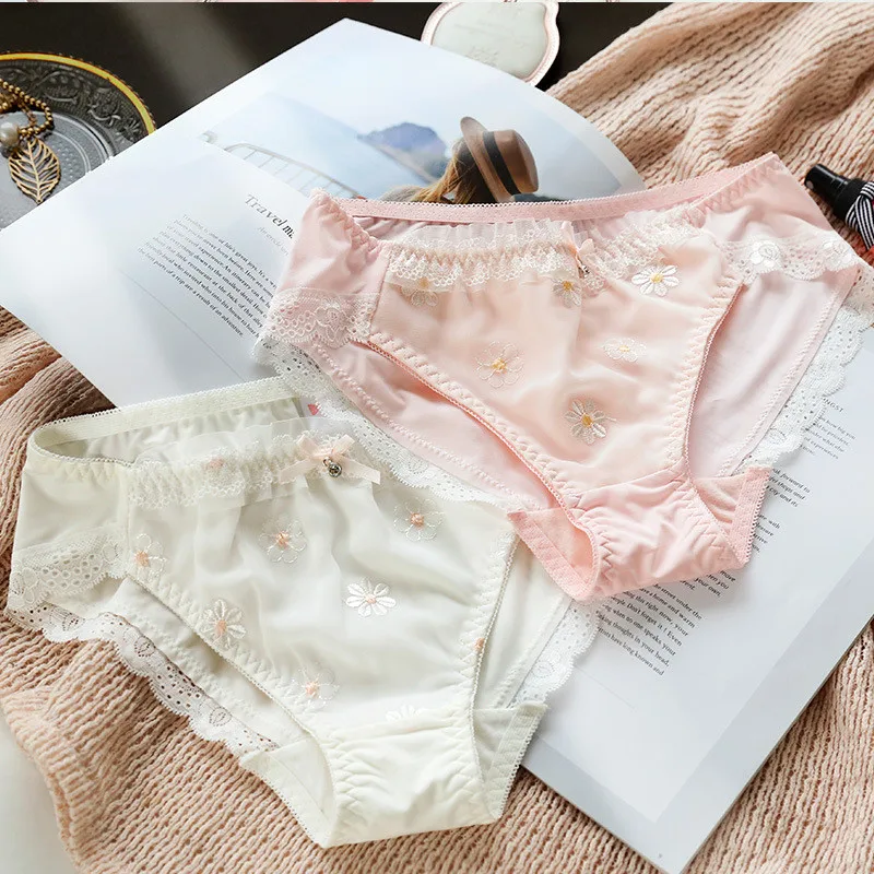 SP&CITY Japan Style Sweet Girl Cute Cotton Panties Lace Sexy Underwear