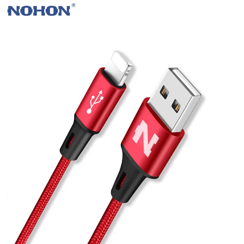 NOHON 8pin USB кабель для передачи данных для iPhone 7, 7 Plus, 6, 6 S, Plus, 5, 5S 5C подходит для iOS 10 9 8 iPad iPod Быстрый зарядный кабель для передачи данных провода