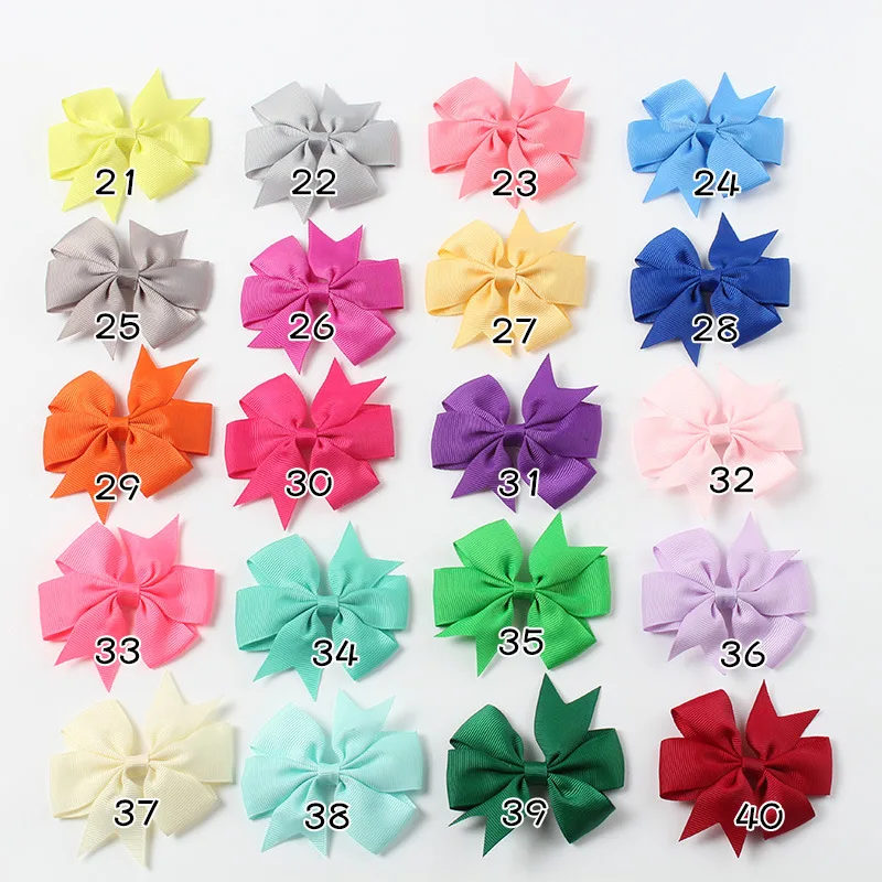 20pcs/lot Girls Ribbon Bow Clips Women Hair Accessories - Uniqwear