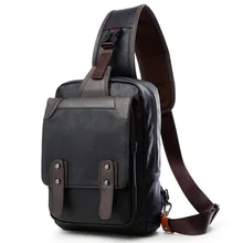 Черный мужской рюкзак Mochila Masculina, сумка из искусственной кожи, мужская сумка на плечо, ремень на грудь, сумка для путешествий, Zaino Uomo