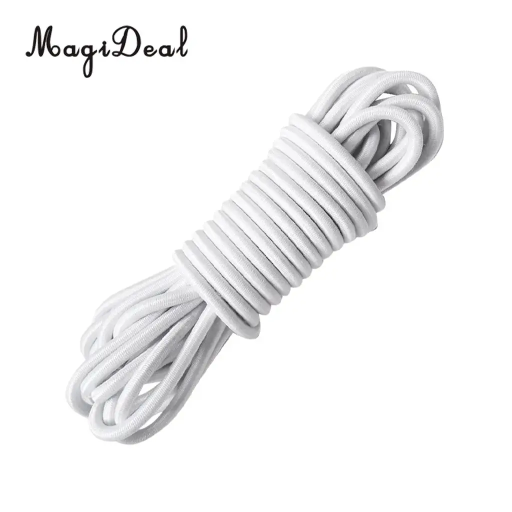 MagiDeal 4mm x 5m Strong Elastic Round Bungee Rope Shock Cord Tie Down Marine Boat Trailer Kayak Surfboard Roof Rack