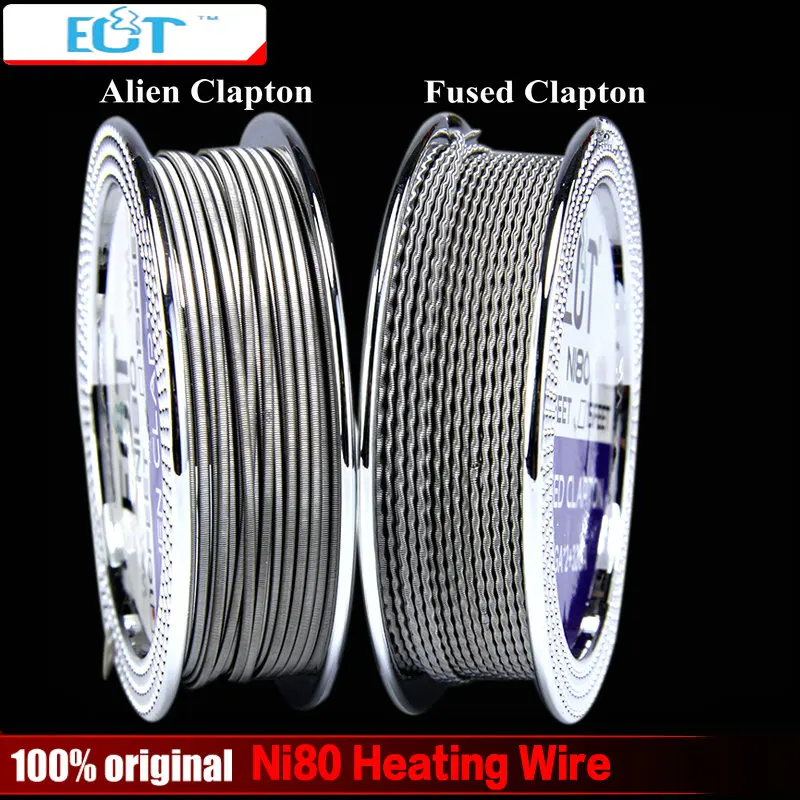 

ECT 10feet/roll Ni80 Electronic Cigarette Heating Wire For RDA RTA Atomizer For DIY Prebuilt Coil Alien Fused Clapton Wires