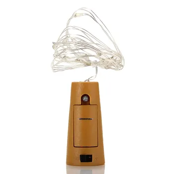 

75cm 15 LED Bottle Light Lamp Cork Shaped Bottle Stopper Light Glass Wine LED Silver Wire String Lights For Christmas Decoration
