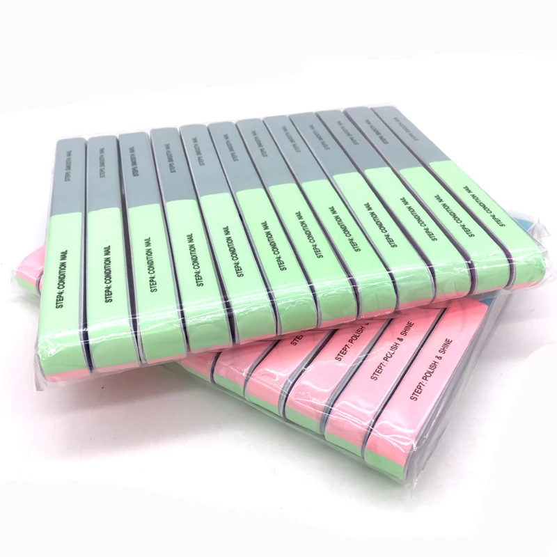 Buffer do Bloco Lixa de Unhas Atacado Unha Shiner Tampão Lustrando Arquivos Lisa Brilhante 7 Maneiras Cuticle Remover Espuma Polidor Ferramenta 60 Pcs 9 Lixas e polidores de unha