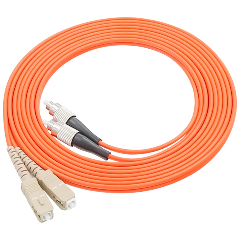 1 пара SC/UPC-FC/UPC Волоконно-оптический соединительный кабель, многомодовый дуплексный 62,5/125, 10 м/15 м/20 м/30 м/35 м/50 м