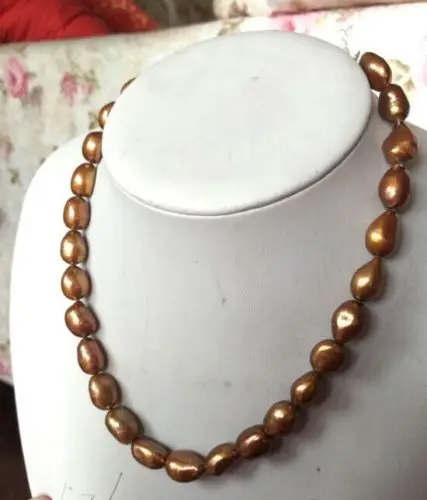 

ddh003809 elegant 10-11mm south sea chocolate pearl necklace