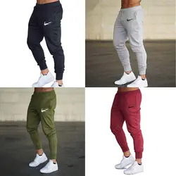 2019 Новая мода спортивная низ для мужчин's повседневные штаны для мужчин хлопчатобумажные спортивные брюки мужчин's бег логотип печатных