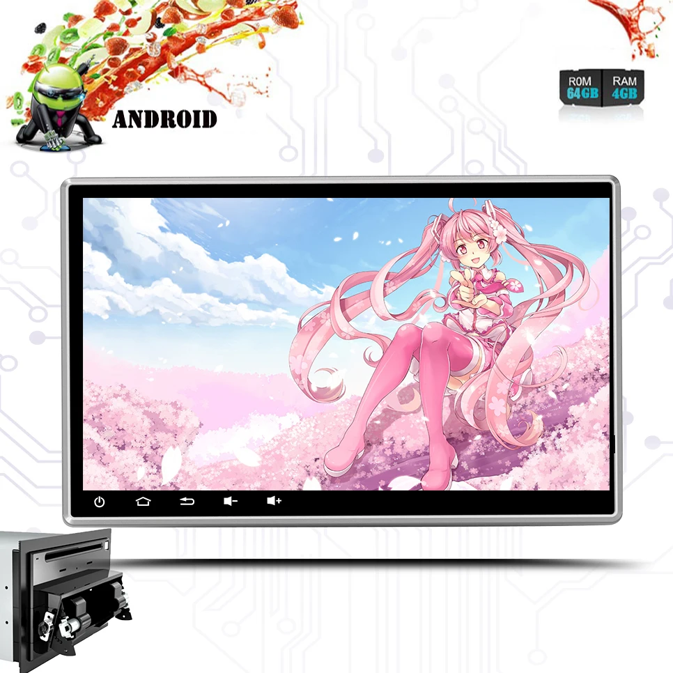 Excellent 10.1" Car Multimedia Player IPS Screen Radio Car 4+64GB Android 9.0 For Hyundai Lavita elantra Brio With Navigation Stereo Audio 1