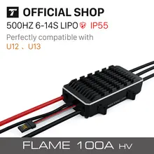 T-двигатель пламя 100A HV 500HZ 6-14S LIPO ESC для вертолета мультироторный Квадрокоптер БПЛА RC дроны