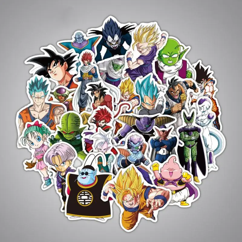 

50pcs/Lot Cartoon Dragon Ball Graffiti Anime Stickers For Laptop Luggage Suitcase Skateboard Waterproof Car Stickers Pegatinas