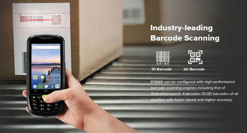 Leitor sem Fio Áspero do Código de Barras do Terminal Coleção de Dados do Armazém 2d do Coletor de Dados de Android Wifi Bluetooth Gps Nfc Pda 1d 4g 5 coletor de dados de android 4g wifi