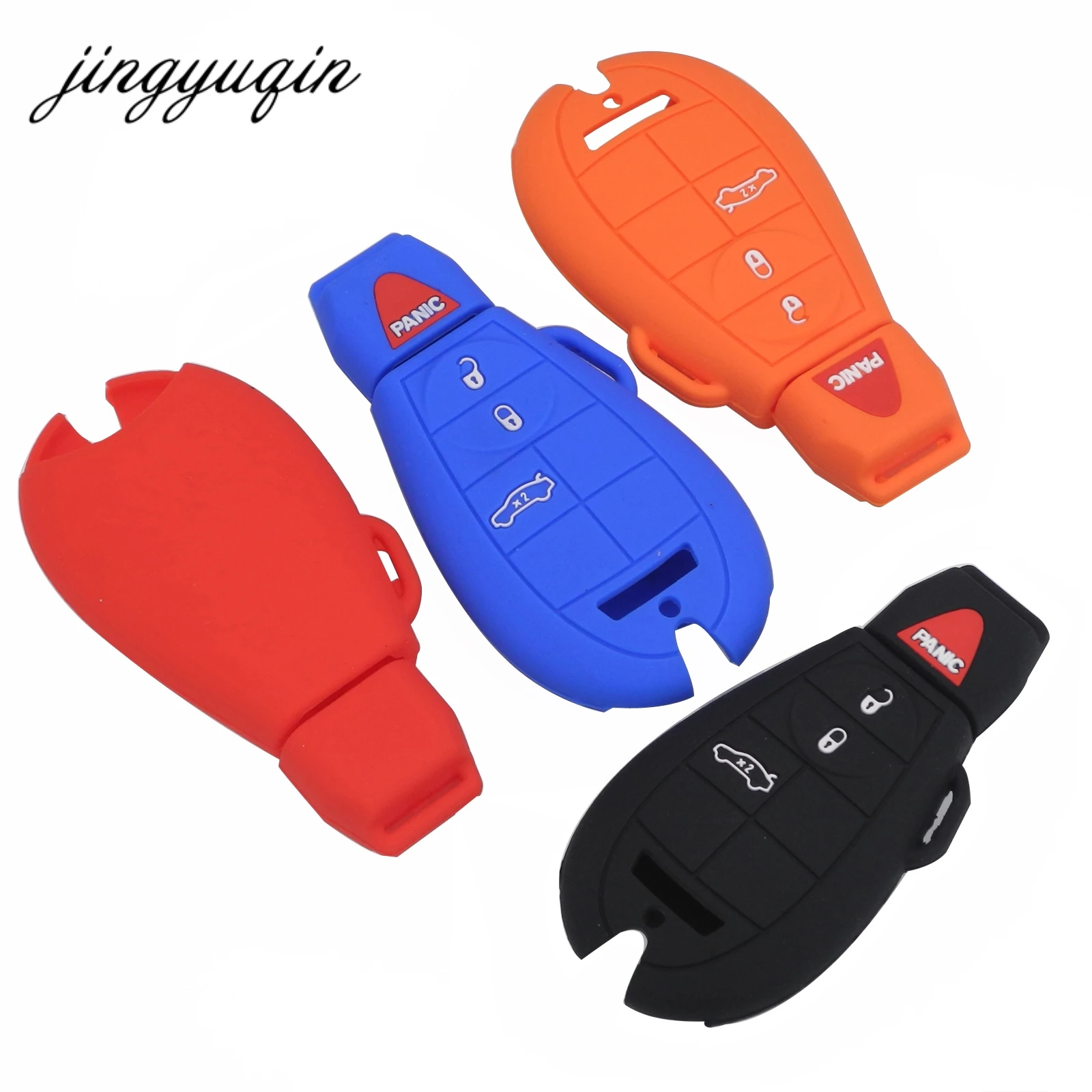 Силиконовый чехол jingyuqin для fiat Chrysler 300 Dodge JCUV Ddart Jeep Grand Cherokee Compass Patriot 4 кнопки