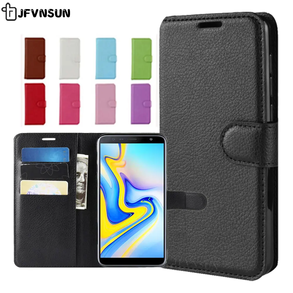 

For Samsung J6 Plus Case on J6 J6+ plus 2018 Cases Magnetic Wallet Leather Book Flip Case for SAMSUNG Galaxy J6 J 6 Plus Cover