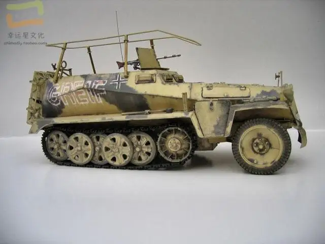 Немецкие Sdkfz250-3 типа полу-подсветка для гусеницы бронированный автомобиль Военная Модель 3d бумажная модель DIY Ручная работа