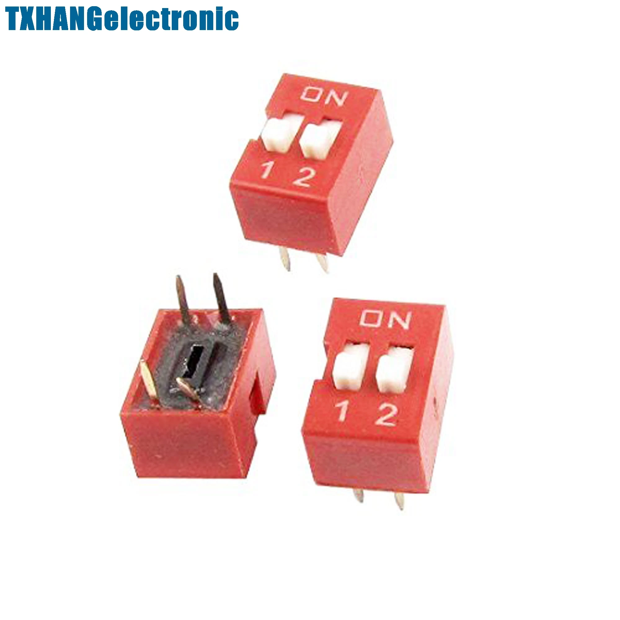 10Pcs Slide Type Switch Module 2.54mm 2 Position Way DIP Red Pitch|red ...