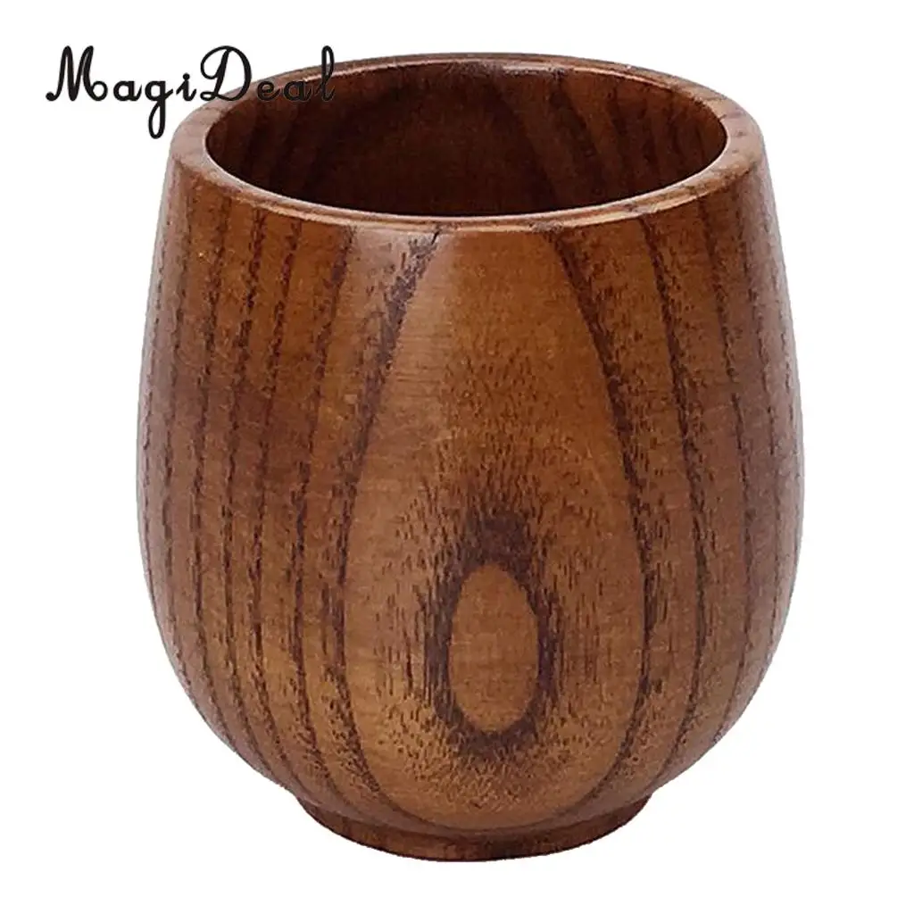 MagiDeal Wooden Cup Handmade Coffee Tea Beer Juice Milk Mug Drink 8x 6.5x 7.5cm | Дом и сад