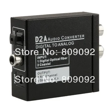 

Mini D2A Optical Coax Coaxial Toslink Digital to Analog RCA L/R Audio Converter Adapter FOR PC DVD
