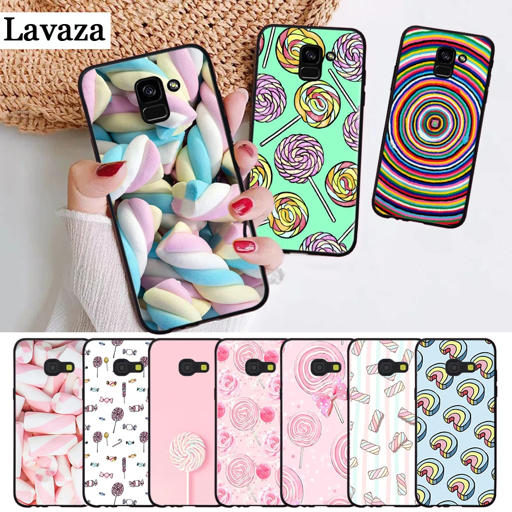 

Lavaza Cute candy Lollipop Silicone Case for Samsung A3 A5 2016 2017 A6 Plus 2018 A7 A8 A9 A10 A30 A40 A50 A70 J6