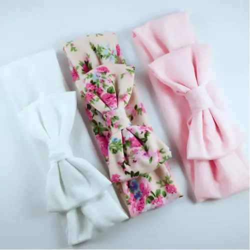 

Cute 3PCS Stretchy Twist Knot Bow Head Wrap Headband Twisted Knotted Ladies Hair Band Newborn Baby Girl