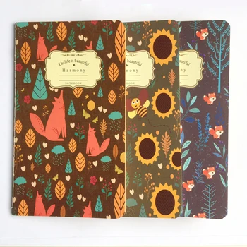 

20 Sheets Forest Fox Bee Blank Kraft Paper Notebook To Do List School Office Supply Student Stationery