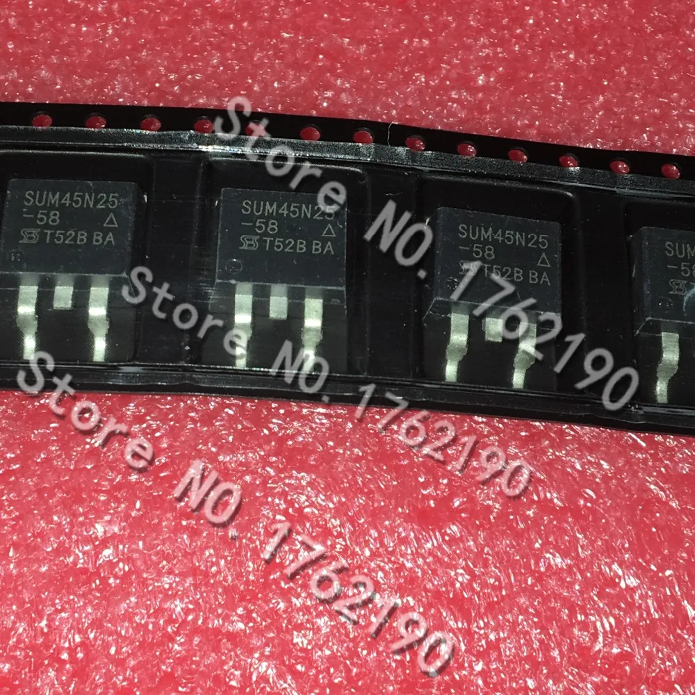 

10PCS/LOT SUM45N25-58 SUM45N25 TO263 250V 45A New spot Quality Assurance