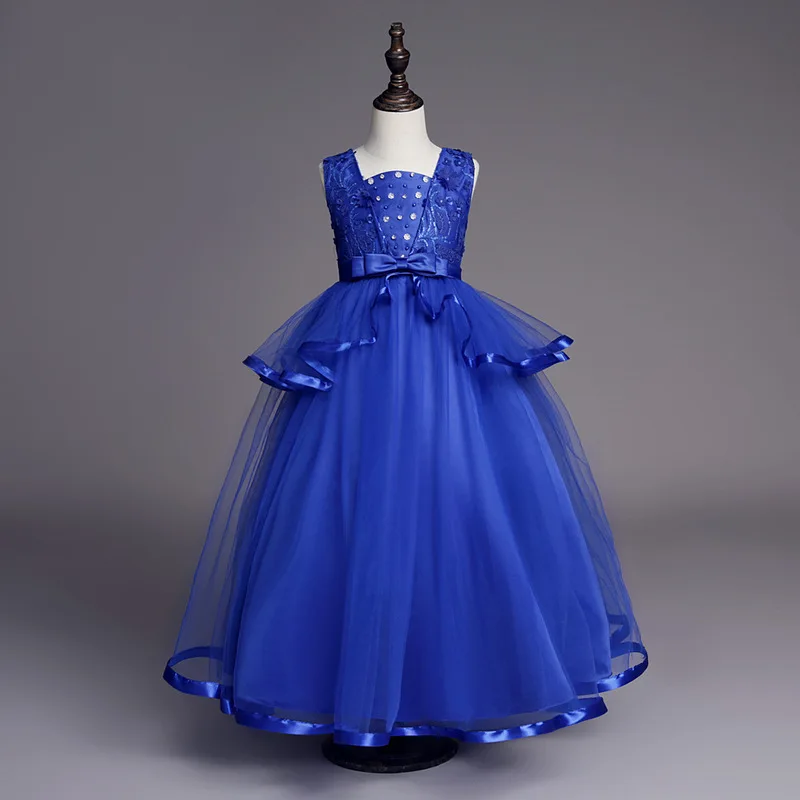 

New Princess Flower Girl Dress Summer Tutu Wedding Birthday Party Kids Dresses For Girls Costume Teenager Prom Designs CA616