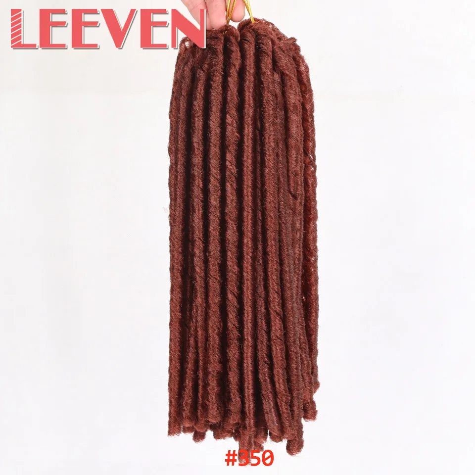 Leeven 14''30strand искусственные локоны в стиле Crochet косы инструменты для завивки волос Синтетические косички, мягкая страх пряди для наращивания волос высокое Температура волокна - Цвет: #350