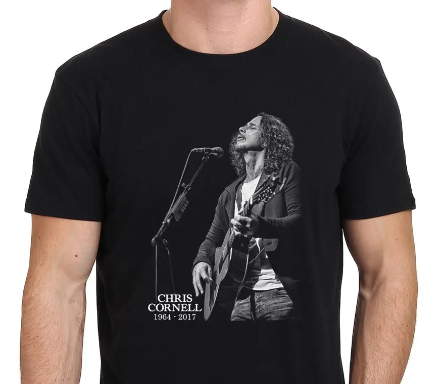 Крис Корнелл SoundGarden Tribute 1964-2018 Для мужчин футболка Размеры: S-XXXL | Мужская одежда
