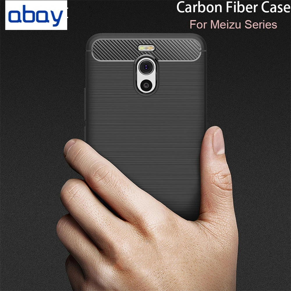 

abay Silicone Carbon Fiber Cases for Meizu m5 note m6 note Shockproof Soft TPU Smartphone Case for Meizu m5s Pro 7 Plus Case
