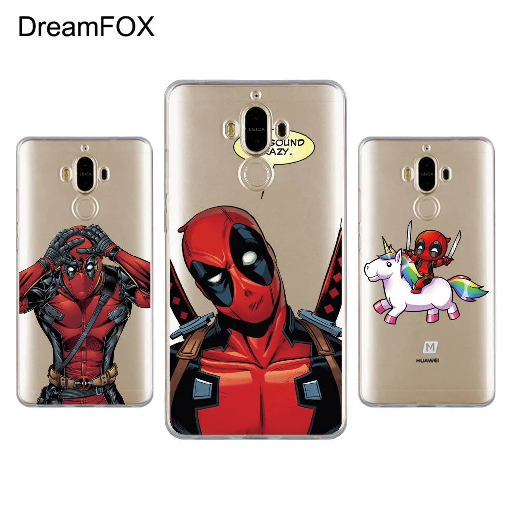 

DREAMFOX L031 Deadpool Soft TPU Silicone Case Cover For Huawei Mate G 7 8 9 10 Nova 2 Lite Pro Plus