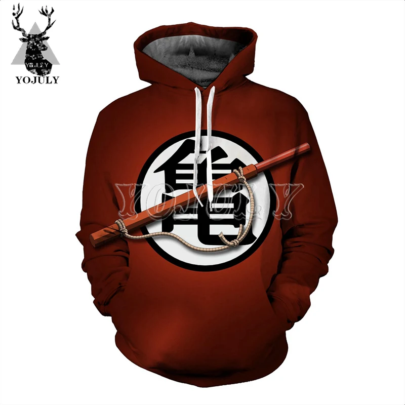 

YOJULY Unisex 3D Hoodies Anime Dragon Ball Goku Print Harajuku Hoody Men/Women Fashion Casual Streetwear Funny Hooded Shirts H09