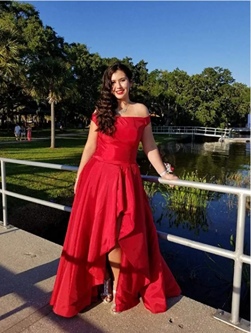 2018-New-Arrival-Off-Shoulder-vestidos-de-fiesta-High-Low-Long-Evening-Prom-Dresses-High-Low (1)