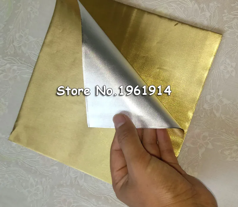 Золотая алюминиевая фольга 20*20 см оберточная бумага свадебная шоколадная