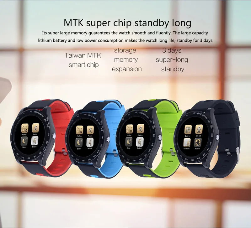 Dispositivos para Android Leitor de Música Relógio Inteligente Bluetooth Chamada Smartver Esportes Passometer Câmera Saúde Redonda Wearable Pulseira 6 Cheap Relógios inteligentes