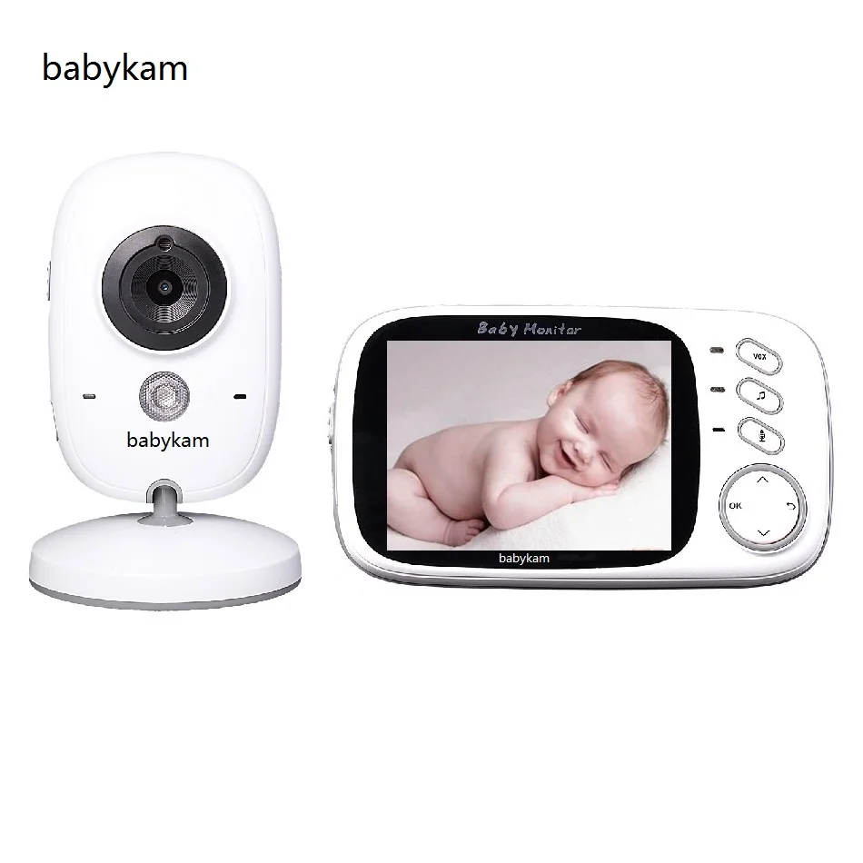 

Babykam 3.2 inch LCD baba electronics video nanny baby monitor with IR Night vision baby intercom Lullabies Temperature monitor