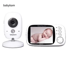 Babykam 3.2 inch LCD baba electronics video nanny baby monitor with IR Night vision baby intercom Lullabies Temperature monitor