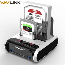 Wavlink SATA HDD 2,5 «3,5» внешний жесткий диск USB 3,0 док-станция 5 Гбит/с автономный клон кардридер для жесткого диска до 10 ТБ