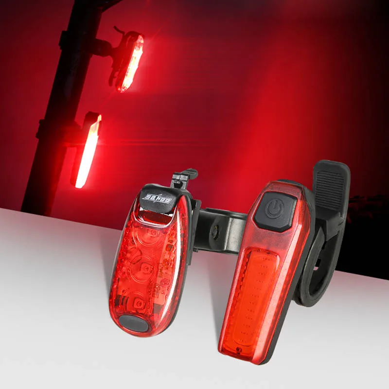 Cheap Bike Light Set COB Led Bicycle Lights USB Charging Back Rear Light Cycling Rear Taillight linterna bici Warning Lamp 5