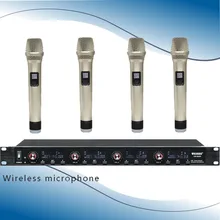 Микрофон 4 канал частоты UHF профессиональный 4 Handhold микрофон сценическая производительность беспроводной микрофон