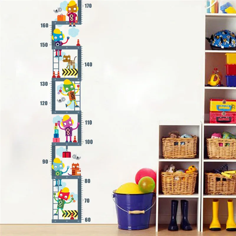 Наклейка на стену с измерением роста для детей, детская комната, диаграмма роста, настенная наклейка, художественный декор для комнаты мальчика